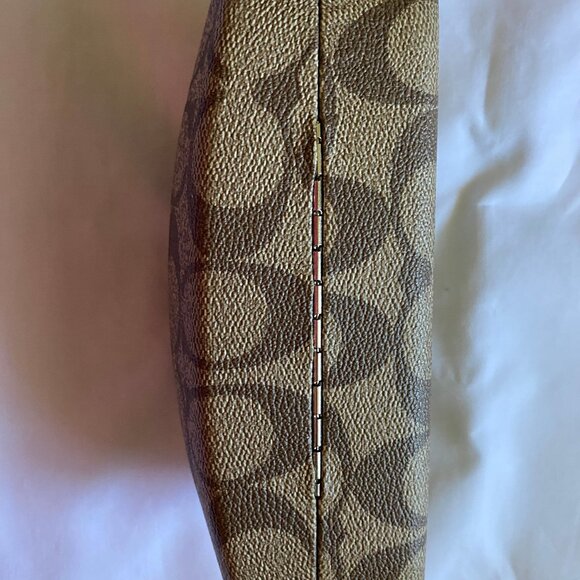 COACH Glasses Eyeglasses Sunglasses Signature Hard Clam Shell Brown Case ONLY - Picture 6 of 7